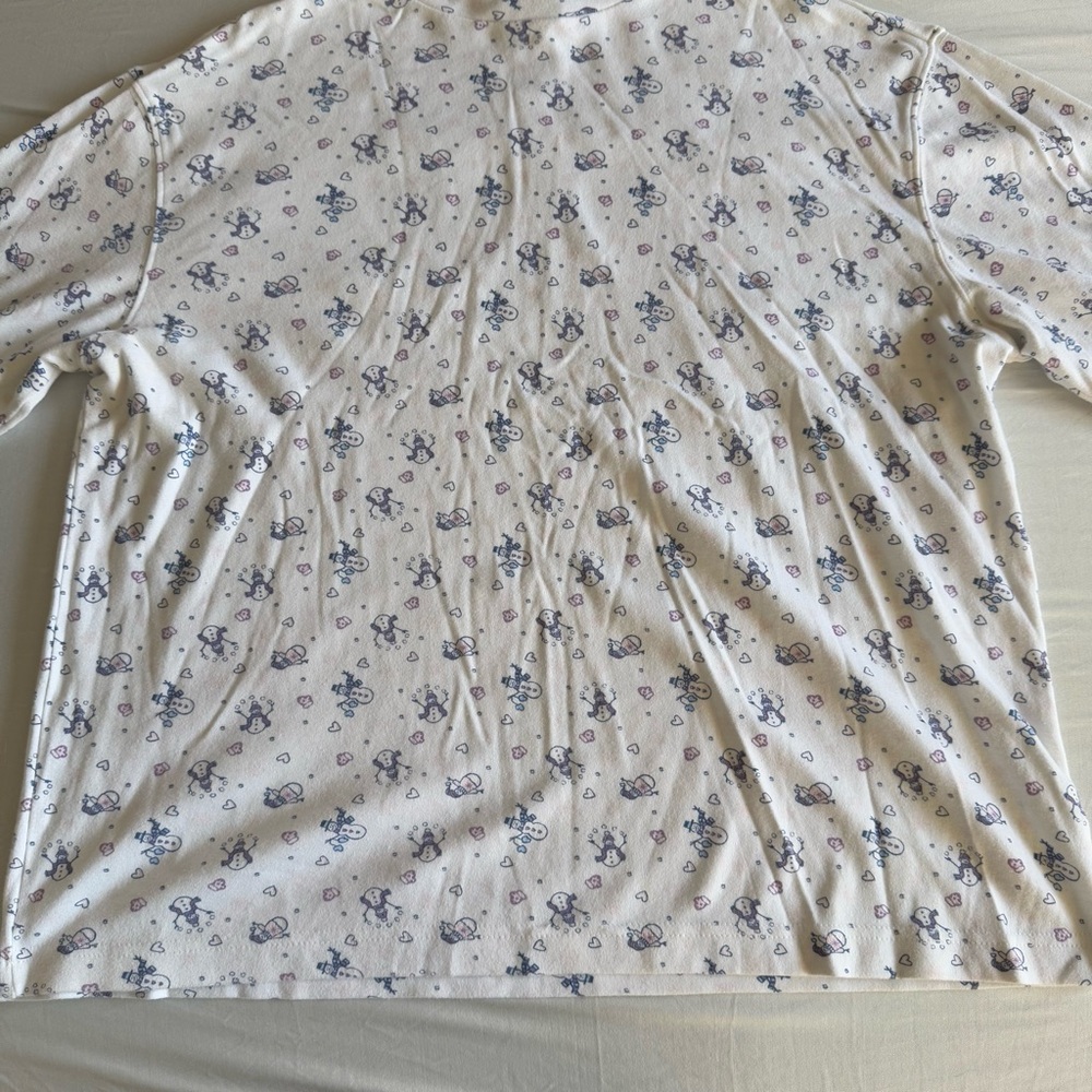 Vtg Fashion Bug Snowman Christmas Holiday Mock Neck Long Sleeve Top Size 18/20 - Picture 5 of 15